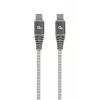 GEMBIRD Premium 100W Type-C Power Delivery (PD) cable de carga y datos, 1,5m - Gris