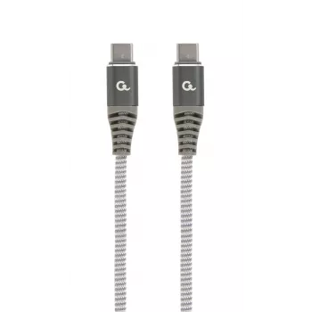 GEMBIRD Premium 100W Type-C Power Delivery (PD) cable de carga y datos, 1,5m - Gris