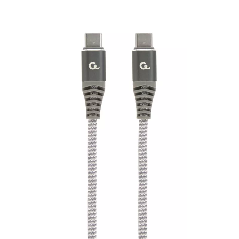 GEMBIRD Premium 100W Type-C Power Delivery (PD) cable de carga y datos, 1,5m - Gris