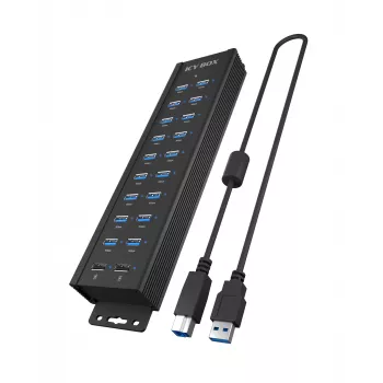 ICY BOX IB-HUB1720-U3 Negro