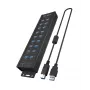 ICY BOX IB-HUB1720-U3 Negro