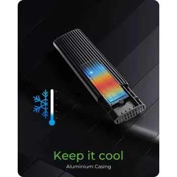 ICY BOX IB-1808MCT-CU31 Carcasa SSD Negra M.2