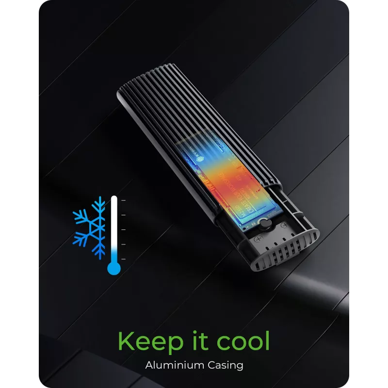 ICY BOX IB-1808MCT-CU31 Carcasa SSD Negra M.2