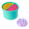 Kinetic Sand, SquishBlossom Blooming Flower, rellenos para cestas de Pascua, incluye 227 g de arena moldeable amarillo neón y rosa, maceta y moldes, juguete sensorial para niños