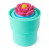 Kinetic Sand, SquishBlossom Blooming Flower, rellenos para cestas de Pascua, incluye 227 g de arena moldeable amarillo neón y rosa, maceta y moldes, juguete sensorial para niños