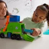PAW Patrol: Crush N’ Roll Camión de reciclaje con figura de acción Rocky y vehículo compactador transformable, juguete para niños y niñas a partir de 3 años