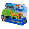 PAW Patrol: Crush N’ Roll Camión de reciclaje con figura de acción Rocky y vehículo compactador transformable, juguete para niños y niñas a partir de 3 años