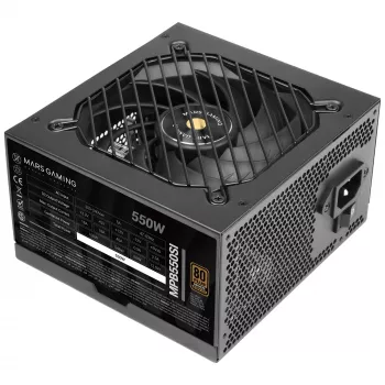Mars Gaming MPB550SI Fuente de alimentación 550 W 24-pin ATX ATX Negro