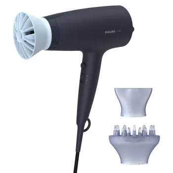 Philips 3000 series 3000 BHD360/20 Secador de pelo, DC, Navy, anilla de suspensión, 1,8 m, 2100 W, 220-240 V