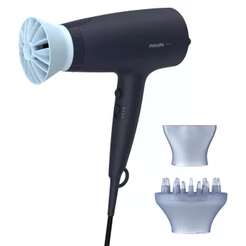 Philips 3000 series 3000 BHD360/20 Secador de pelo, DC, Navy, anilla de suspensión, 1,8 m, 2100 W, 220-240 V