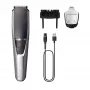 Recortadora de barba Philips BEARDTRIMMER Series 3000 BT3239/15, 0,5 mm–10 mm, 20 niveles de longitud, recargable por USB, Negro/Plata