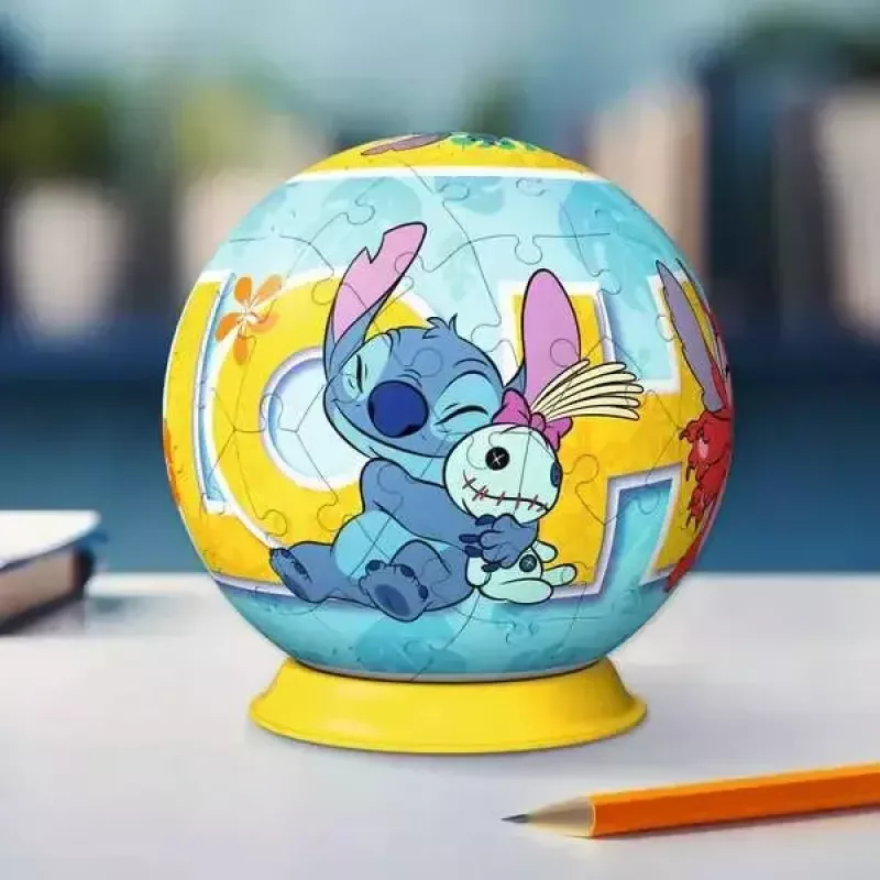 Ravensburger Puzle 3D Ball Disney Stitch, 72 piezas