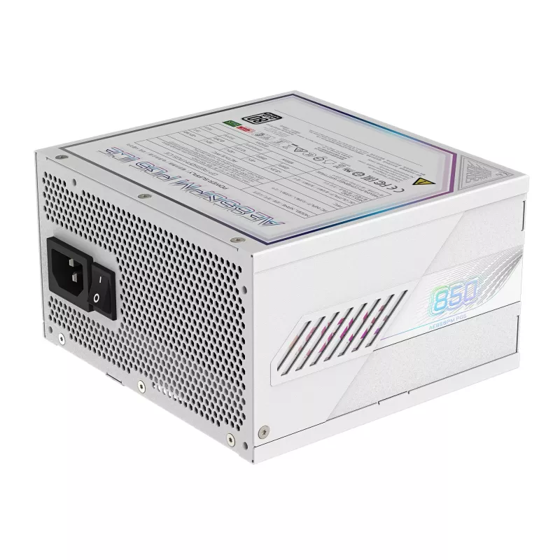 Fuente de alimentación GIGABYTE AORUS ELITE P850W 850W ATX 80 PLUS Platinum totalmente modular blanca ventilador de 120mm