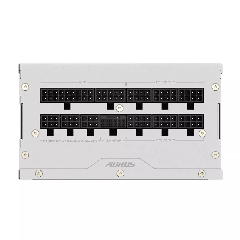 Fuente de alimentación GIGABYTE AORUS ELITE P850W 850W ATX 80 PLUS Platinum totalmente modular blanca ventilador de 120mm