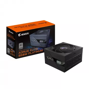 GIGABYTE AORUS ELITE P850W Fuente de alimentación – PCIe 5.0, 80 PLUS Platinum, diseño totalmente modular, ventilador de 120 mm, compatible con ATX 3.0, enchufe EU