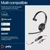 HP Poly Blackwire 5210 Auricular Monoaural USB-C + Conector de 3,5 mm + Adaptador USB-C/A