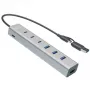 i-tec Hub de carga metálico USB-C/USB-A de 7 puertos (3x USB-C, 4x USB-A)