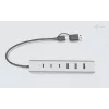 i-tec Hub de carga metálico USB-C/USB-A de 7 puertos (3x USB-C, 4x USB-A)