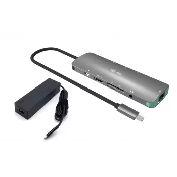 i-tec Docking station nano metálica USB-C 4K HDMI LAN con Power Delivery 100 W + cargador universal 100 W