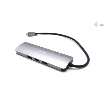 i-tec Docking station nano metálica USB-C 4K HDMI LAN con Power Delivery 100 W + cargador universal 100 W