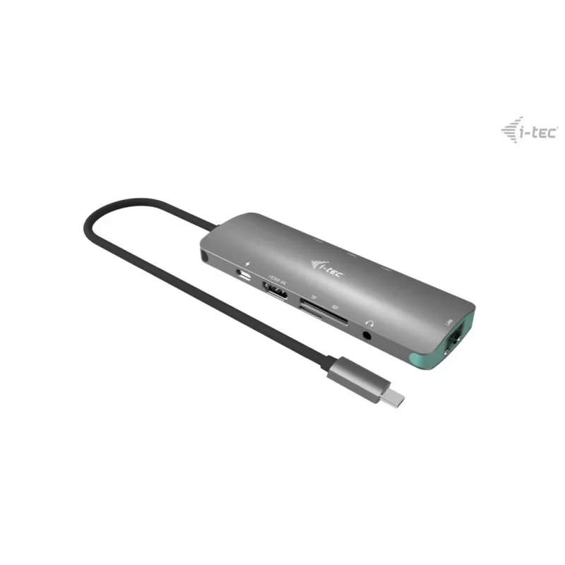 i-tec Docking station nano metálica USB-C 4K HDMI LAN con Power Delivery 100 W + cargador universal 100 W