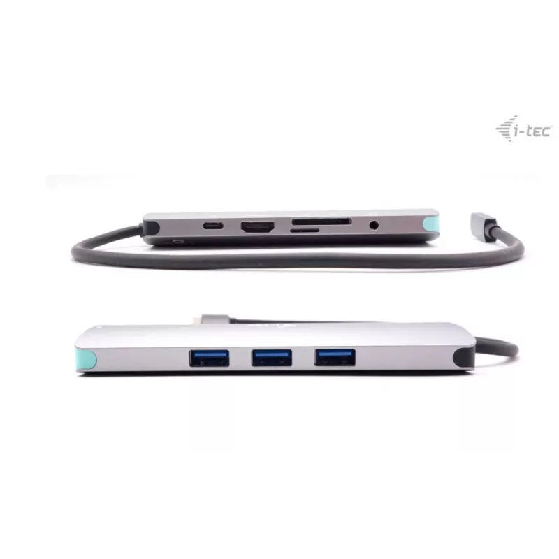 i-tec Docking station nano metálica USB-C 4K HDMI LAN con Power Delivery 100 W + cargador universal 100 W