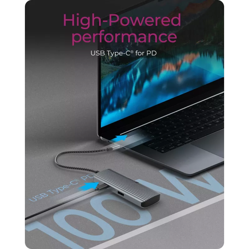 ICY BOX IB-DK4022a-CPD con cable USB 3.2 Gen 1 (3.1 Gen 1) Type-C aluminio, plata