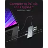 ICY BOX IB-DK4022a-CPD con cable USB 3.2 Gen 1 (3.1 Gen 1) Type-C aluminio, plata