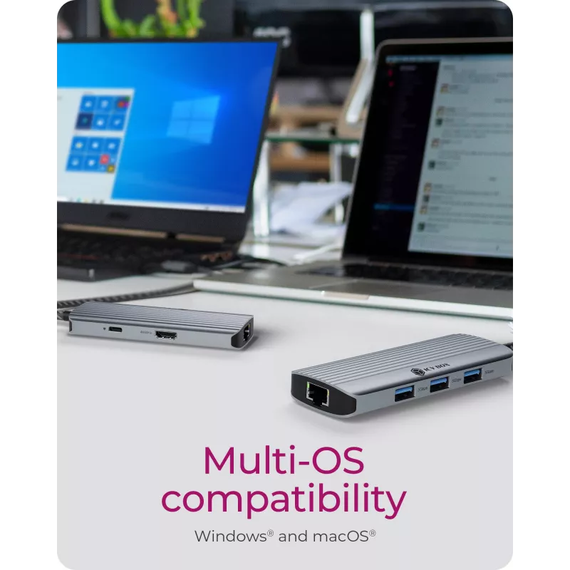 ICY BOX IB-DK4034a-CPD con cable USB 3.2 Gen 1 (3.1 Gen 1) Type-C aluminio, plata