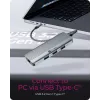 ICY BOX IB-DK4034a-CPD con cable USB 3.2 Gen 1 (3.1 Gen 1) Type-C aluminio, plata