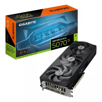 GIGABYTE GeForce RTX 5070 Ti EAGLE OC SFF 16G tarjeta gráfica - 16GB GDDR7, 256bit, PCI-E 5.0, 2542 MHz frecuencia de núcleo, 3 x DP 2.1a, 1 x HDMI 2.1b, NVIDIA DLSS 4, GV-N507TEAGLE OC-16GD