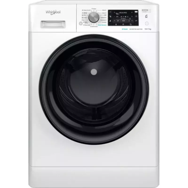 Lavadora-secadora Whirlpool FFWDD1076258B de libre instalación carga frontal Blanca