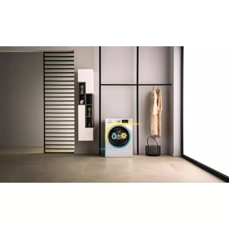 Lavadora-secadora Whirlpool FFWDD1076258B de libre instalación carga frontal Blanca