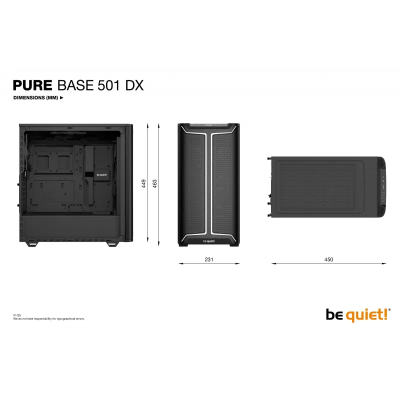 Caja de PC be quiet! Pure Base 501 DX negra semitorre