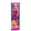 Muñeca Barbie Fashionistas n.º 230 con minivestido rosa metalizado y escote en forma de corazón, pelo rubio