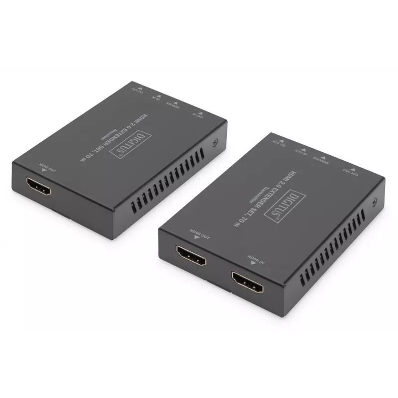Set extensor DIGITUS HDMI 2.0 70m 4K/60Hz 18 Gbps HDCP 2.2 HDR PoC