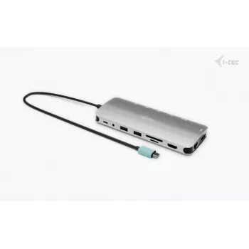 Dock i-tec Metal USB-C Nano 3x pantallas, 2x HDMI 1x USB-C vídeo + Power Delivery 140 W