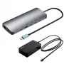 Dock i-tec Metal USB-C Nano 3x pantallas, 2x HDMI 1x USB-C vídeo con Power Delivery 140W + cargador universal 140 W