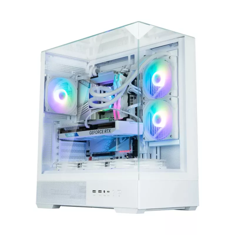 Caja PC Zalman P40 Prism Blanco Midi Tower