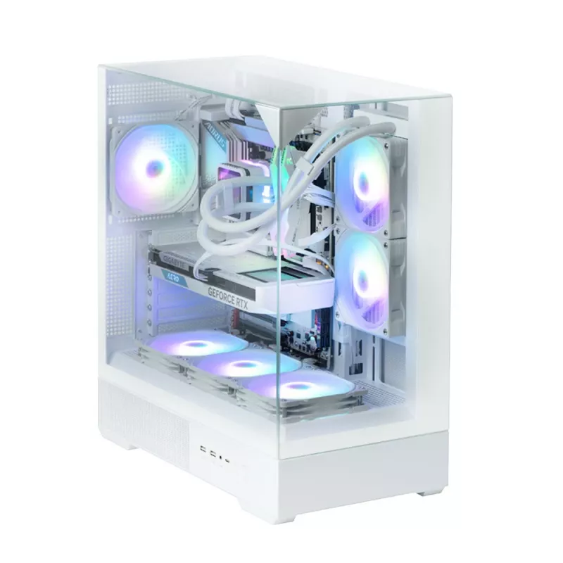 Caja PC Zalman P40 Prism Blanco Midi Tower