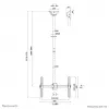 Soporte de techo para monitor/TV Neomounts CL35-440BL16L 37-70 inch - H 106-156 cm