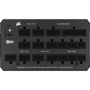 Fuente de alimentación CORSAIR HX1200 1200 W ATX 24-Pin totalmente modular 80 PLUS Platinum negra 14 cm ventilador