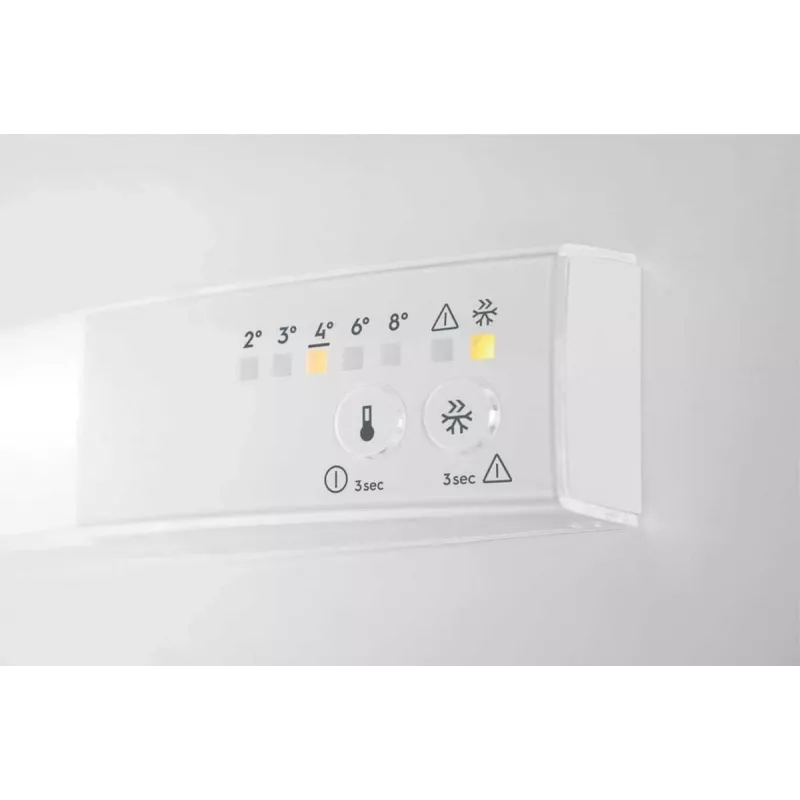Frigorífico integrable Electrolux LNT6NE18S – 257 L, control táctil, congelador abajo, No Frost, Blanco