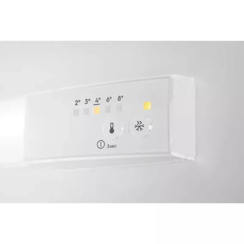 Frigorífico combinado integrable Electrolux LFB3AE82R — 93 L de volumen total, 16 L de congelador arriba, control táctil, puertas reversibles, blanco