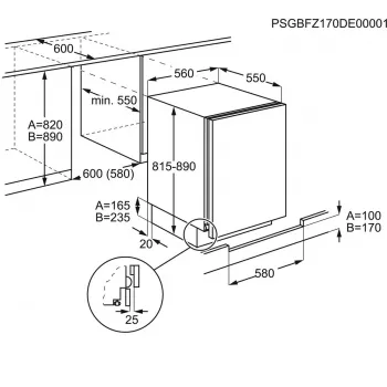 Frigorífico integrable Electrolux Serie 600 LXB2AE82S 127 L blanco