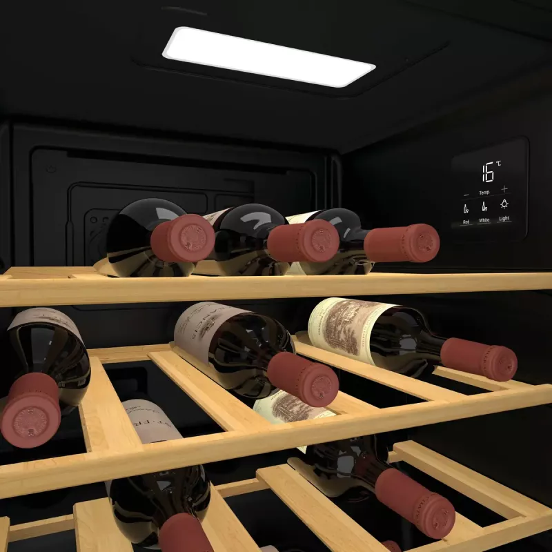 Enfriador de vino independiente Candy DiVino CWC023 negro 23 botellas