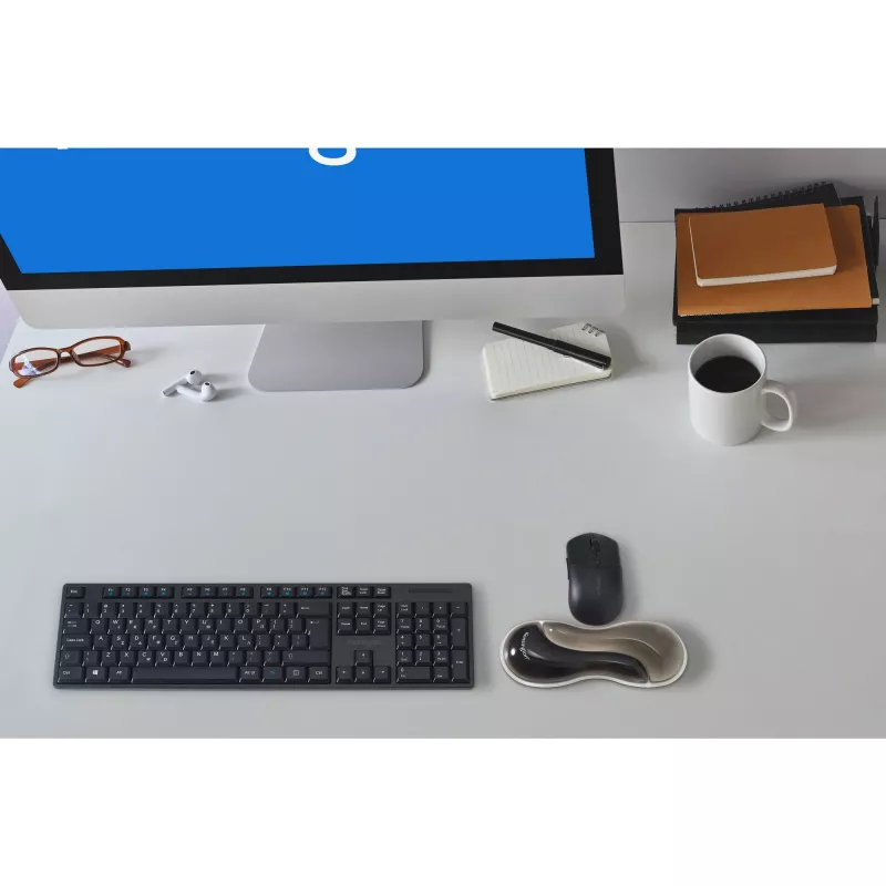 Kensington K62438WW Slim Duo Gel reposamuñecas para ratón/trackball, 192 x 72 x 22 mm, gris
