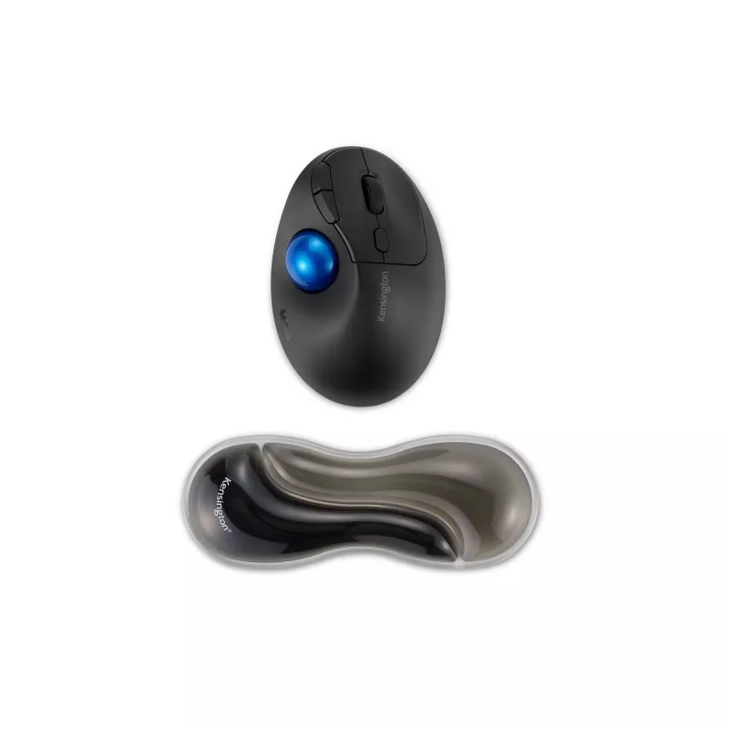Kensington K62438WW Slim Duo Gel reposamuñecas para ratón/trackball, 192 x 72 x 22 mm, gris