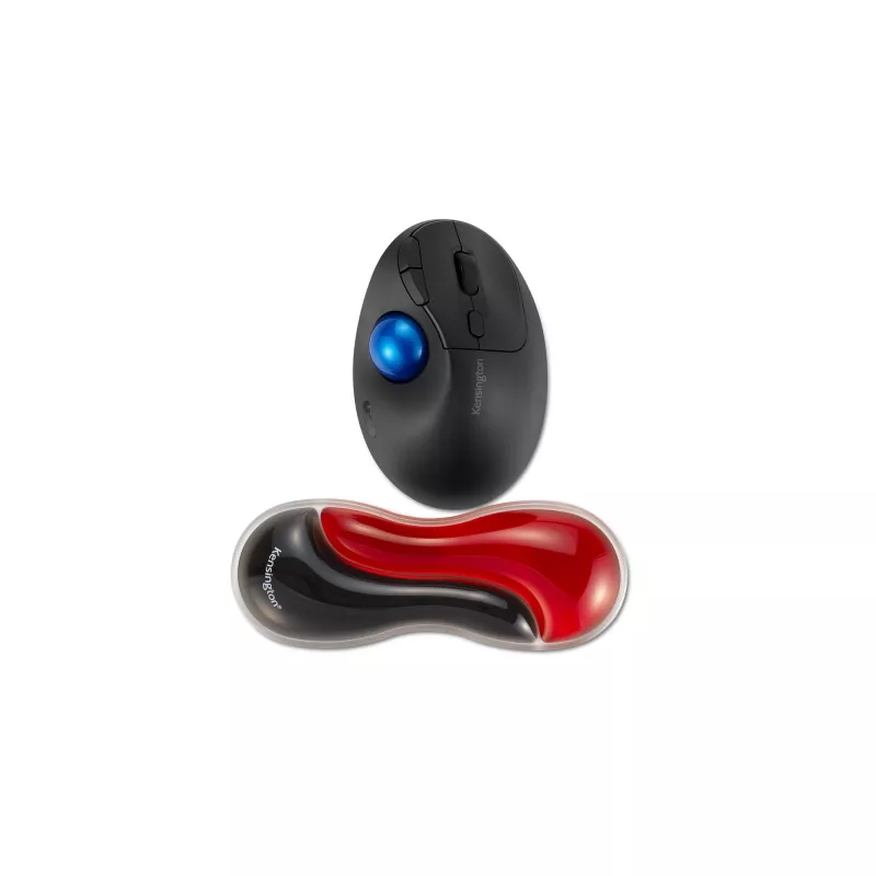 Kensington K62440WW Slim Duo Gel reposamuñecas para ratón/trackball, 192 x 72 x 22 mm, rojo