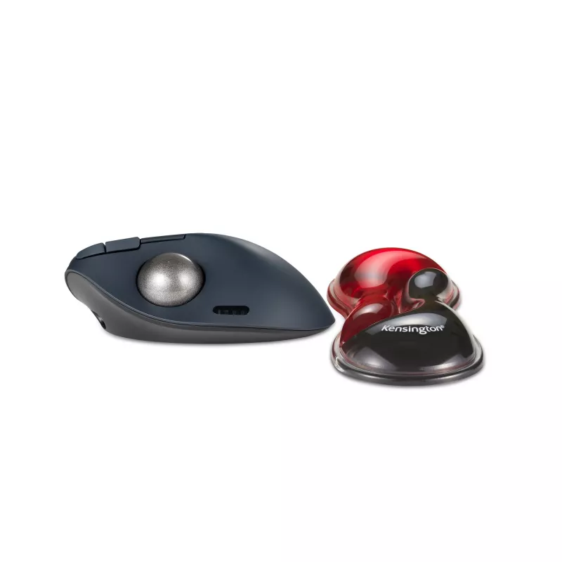 Kensington K62440WW Slim Duo Gel reposamuñecas para ratón/trackball, 192 x 72 x 22 mm, rojo